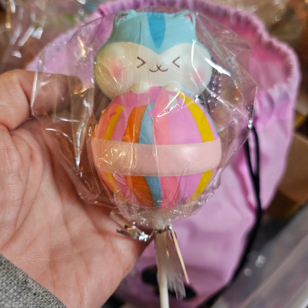 Poli Squishies Hamster on Lollipop Candy Squishy Scented Slow Rising New